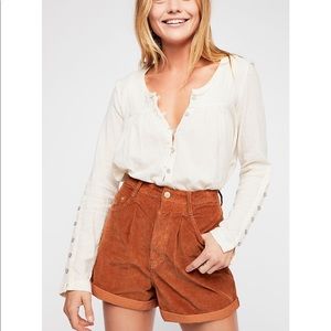 Free People Astoria Cord Shorts